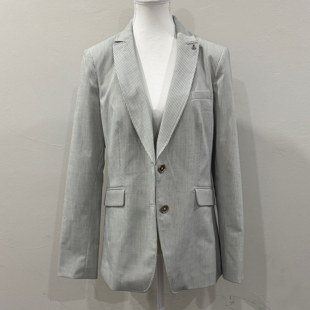 Tommy Hilfiger Light Blue/Green  Pinstripe Blazer - Picture 4 of 13